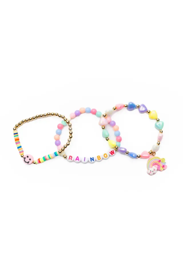 Great Pretenders Rainbow Smiles set bracciali bambina