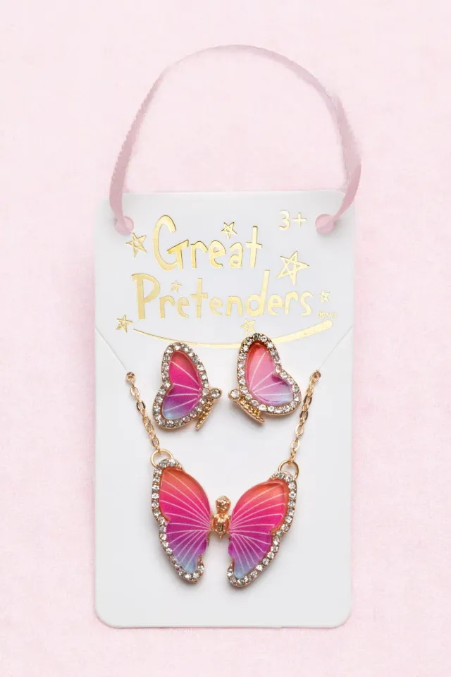 Great Pretenders Boutique Butterfly set collana e orecchini farfalla