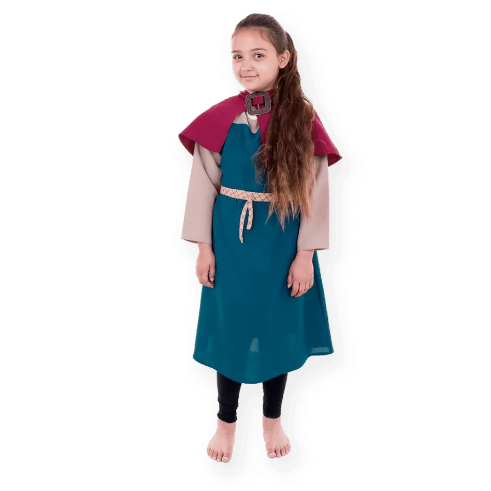 Pretend to Bee Viking Girl costume bambina mantello bordeaux