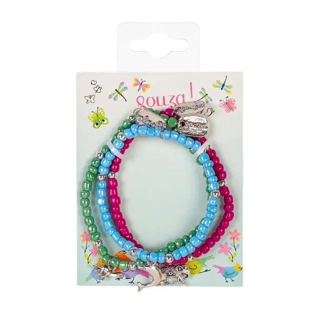 Souza! Pip set 3 braccialetti multicolore bimba