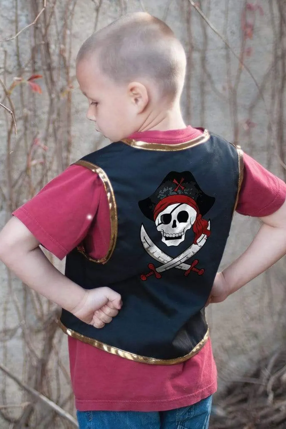 Great Pretenders Pirate Vest set pirata gilet cappello 4 pezzi