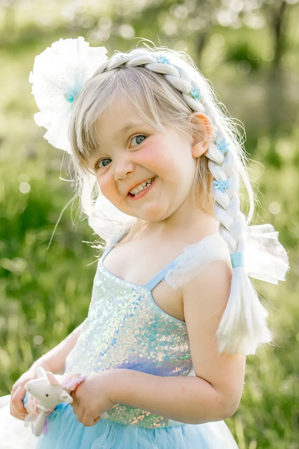 Great Pretenders Ice Queen Princess treccia per capelli bionda