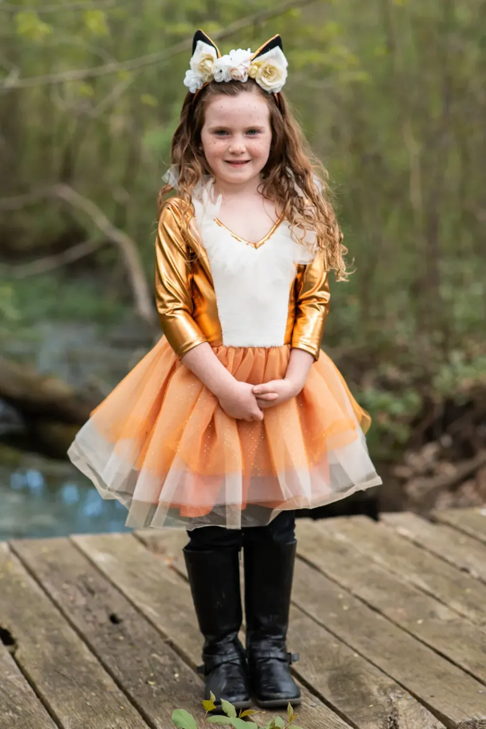 Great Pretenders Woodland Fox costume volpe arancione con cerchietto