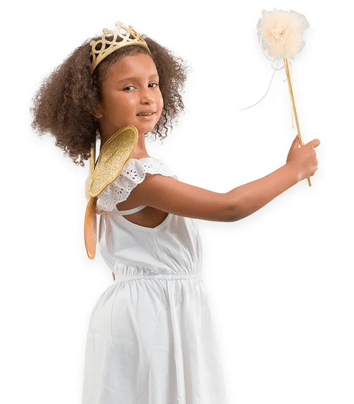 PRETEND TO BEE Gold Glitter Fairy set accessori fata oro glitter