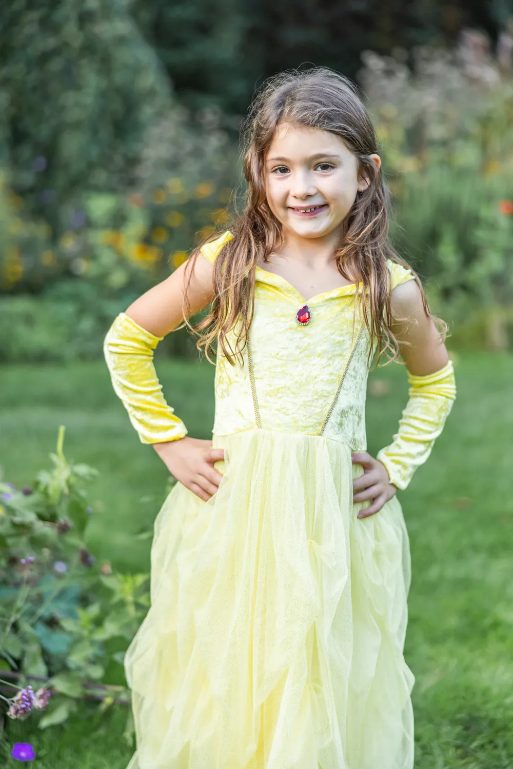 Great Pretenders Velvety Soft Yellow abito principessa giallo con scaldabraccia