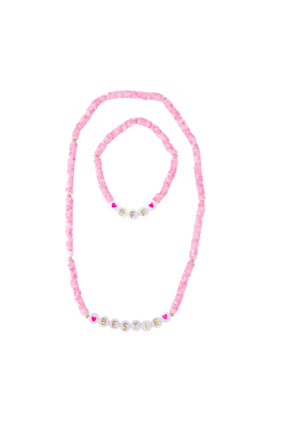 Great Pretenders Bestie set collana e bracciale perline rosa