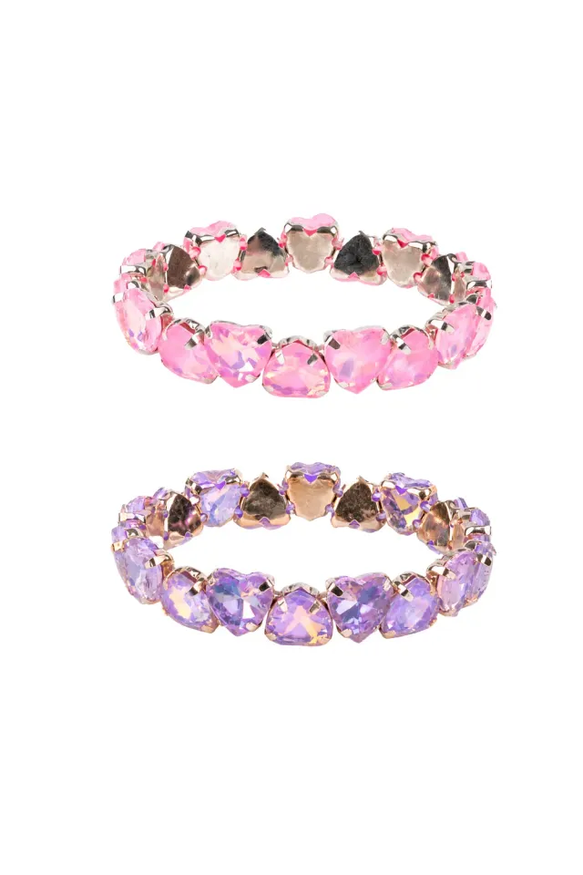 Great Pretenders Heartbreaker bracciale cuori elastico 2 pz