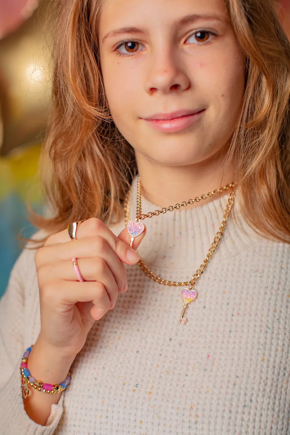 Great Pretenders Boutique Chic Heart of Gold bracciale bimba cuore