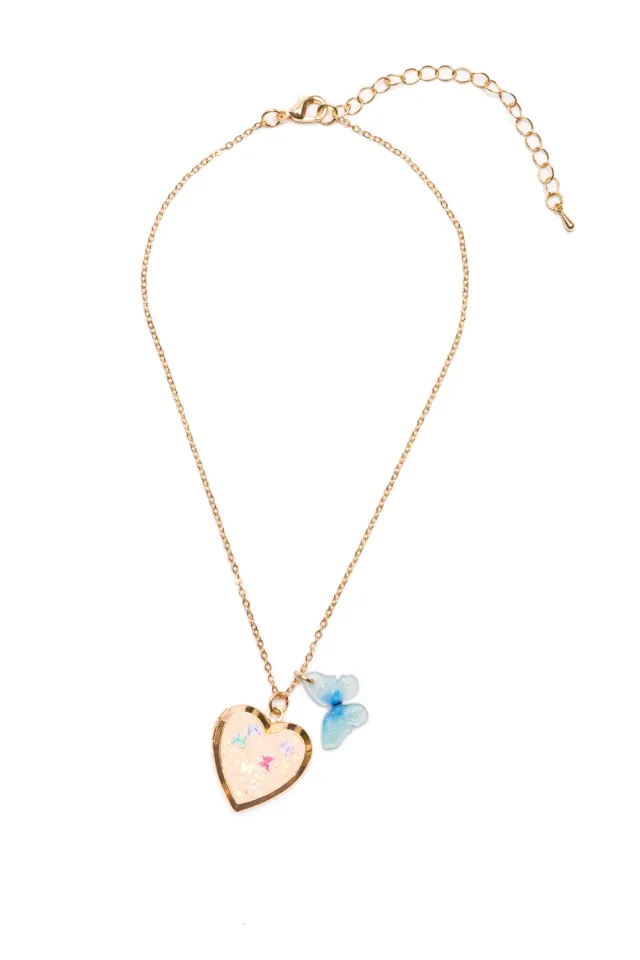 Great Pretenders Butterfly Heart Locket collana cuore