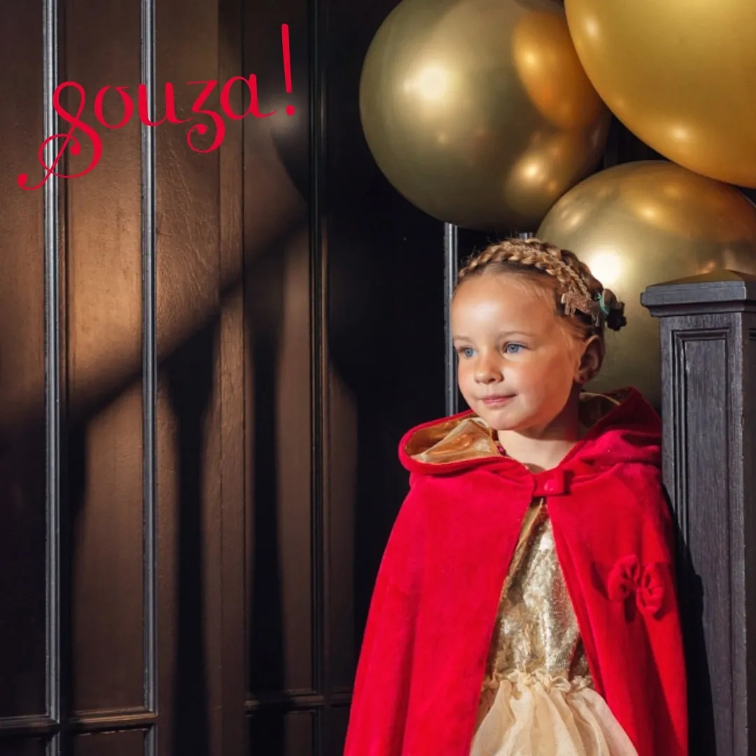 Souza! Princess Red Riding Hood mantello reversibile oro rosso