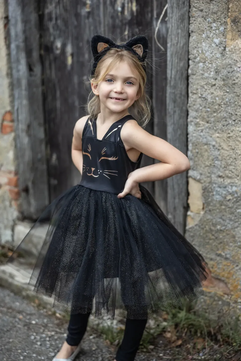 Great Pretenders Black Cat vestito travestimento gatto nero con cerchietto