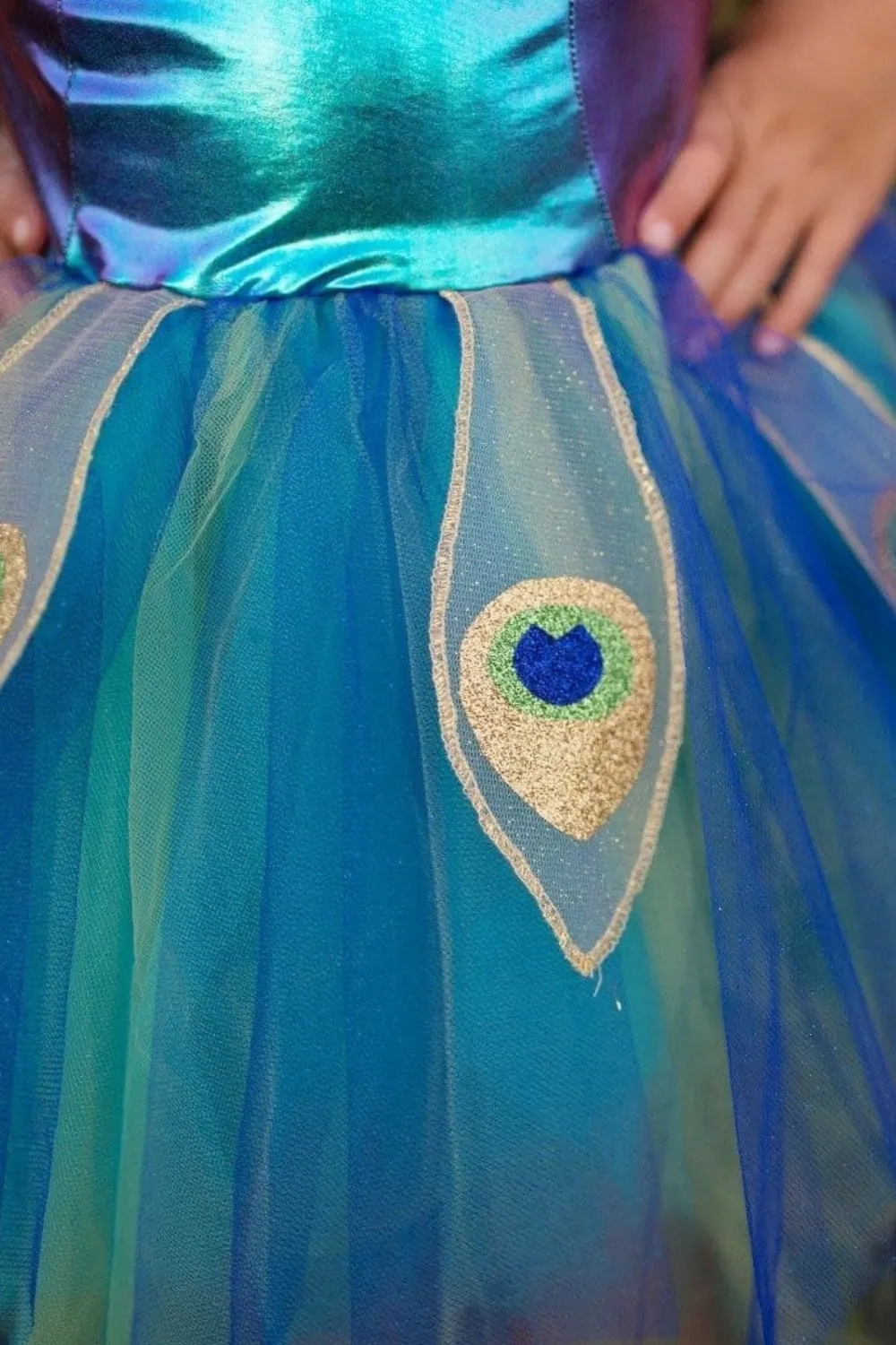 Great Pretenders Pretty Peacock vestito pavone con cerchietto
