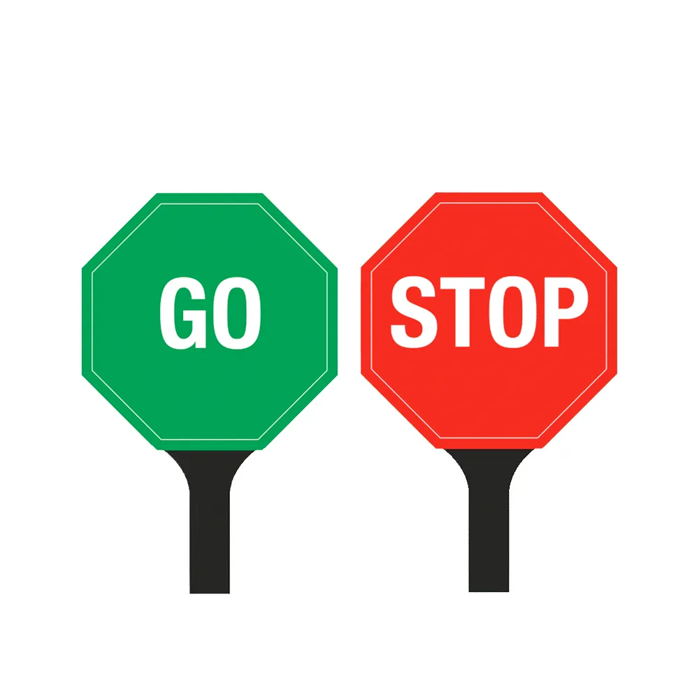 PRETEND TO BEE Stop Go Lollipop Sign cartello Stop Go