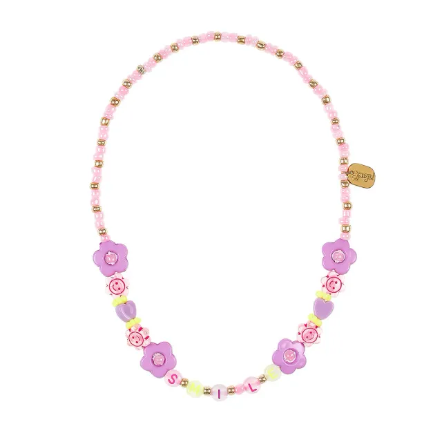 Souza! Tabitha collana perline rosa fiori 38 cm