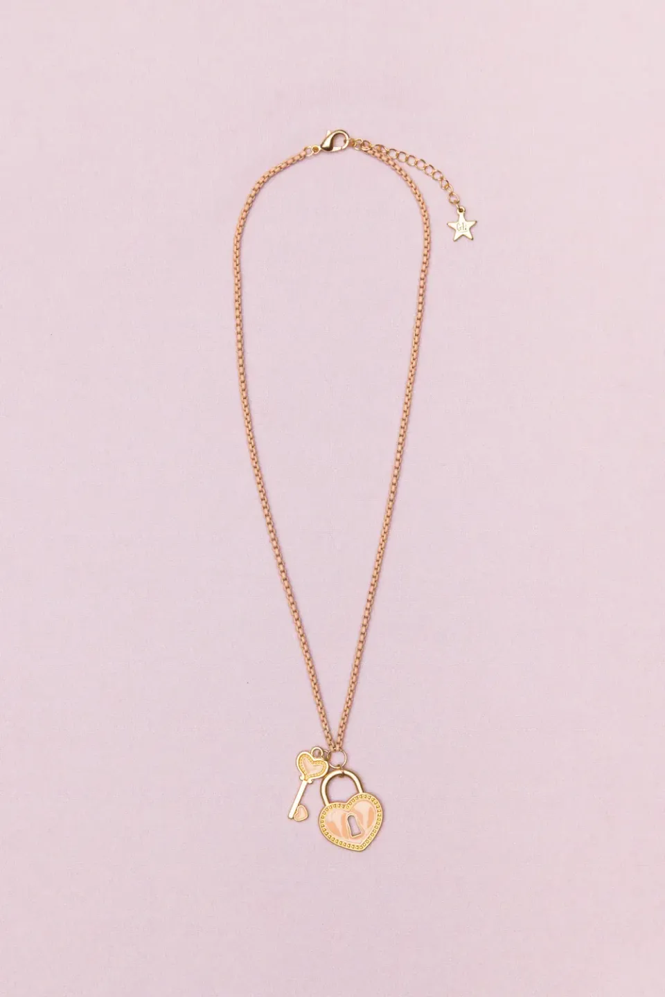 Great Pretenders Boutique Chic Love Unlocked collana chiave rosa