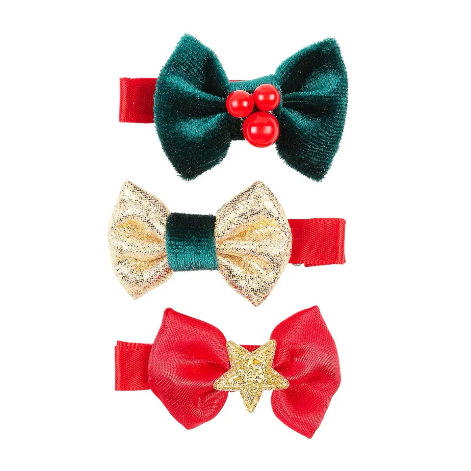 Souza! Dounia Bow mollette capelli natalizie 3 pz