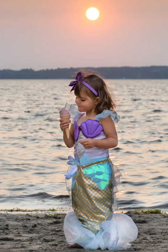 Great Pretenders vestito sirena bambina con fascia capelli