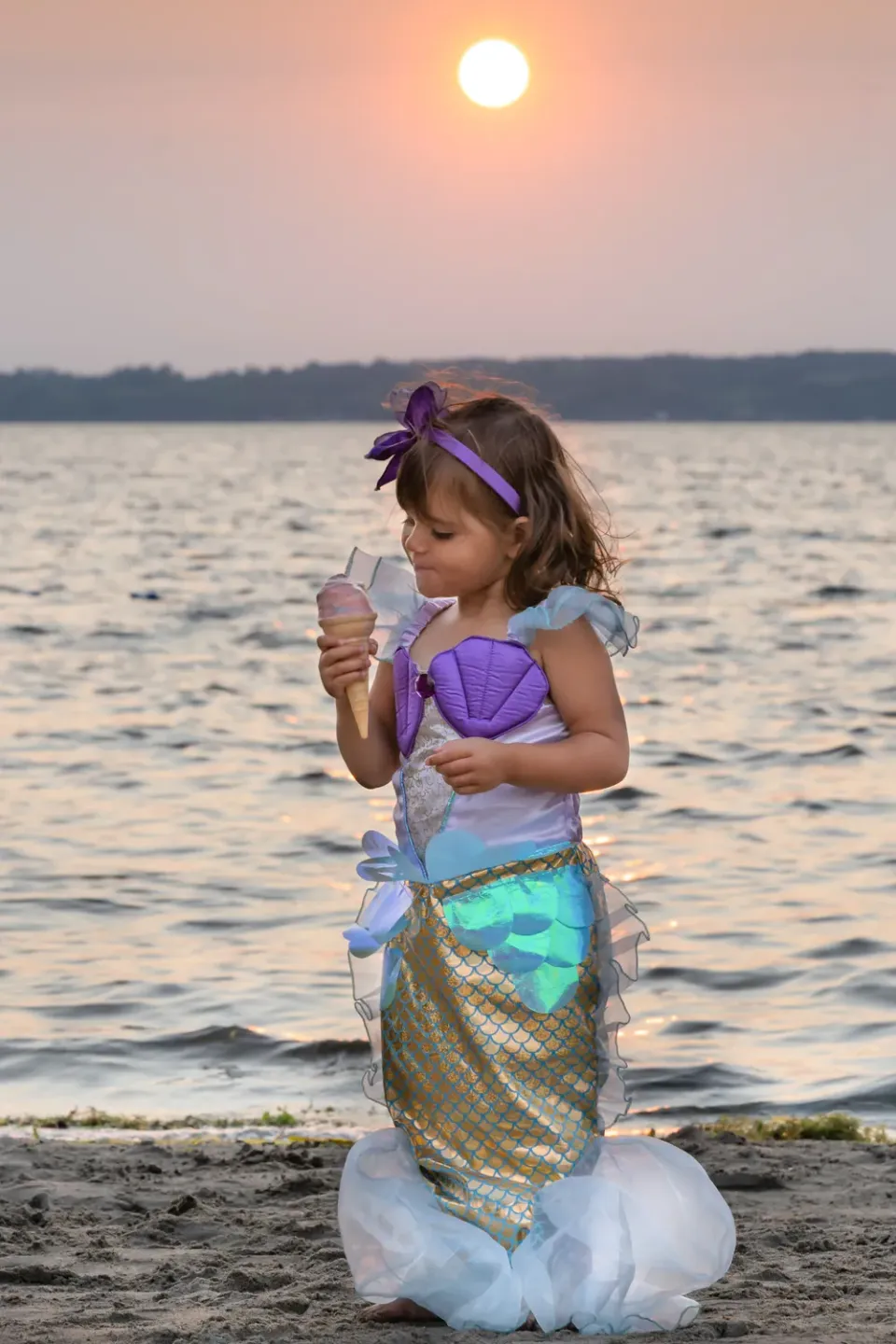 Great Pretenders vestito sirena bambina con fascia capelli