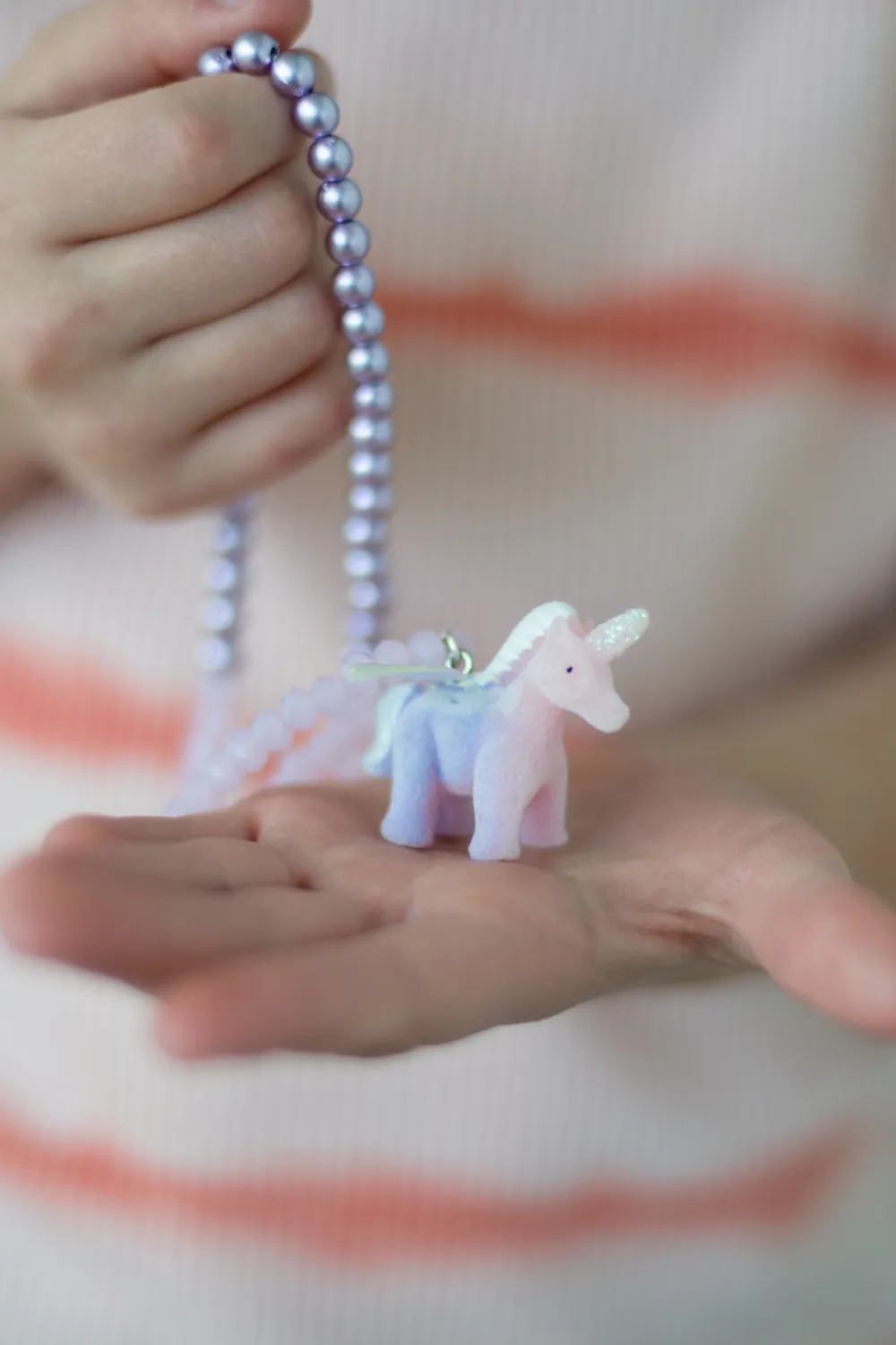 Great Pretenders Fancy Unicorn collana unicorno rosa perle