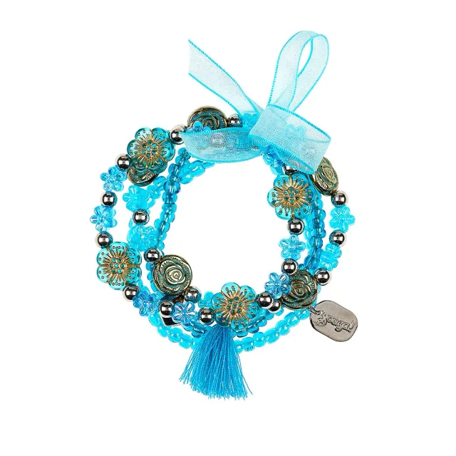 Souza! Amra Flower bracciale bambina blu fiori