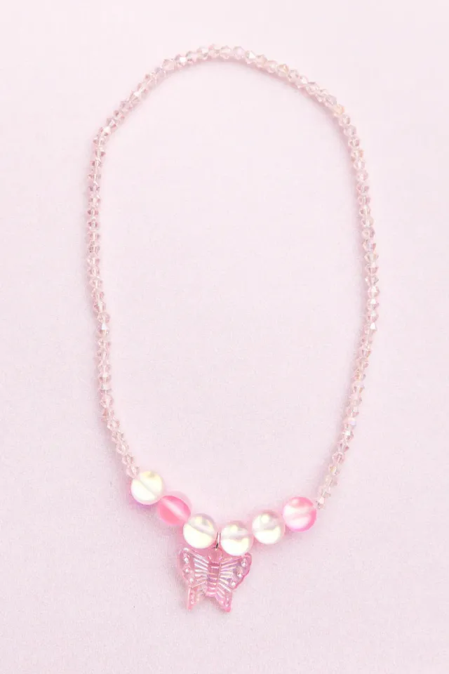 Great Pretenders Boutique Holo Pink Crystal collana bimba