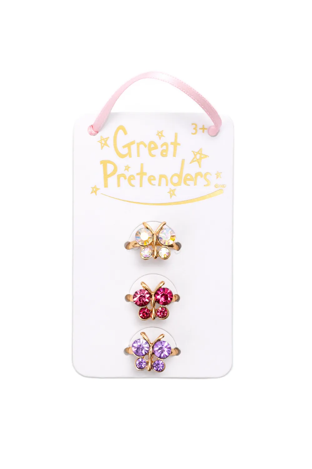Great Pretenders Boutique Butterfly anelli bimba 3 pezzi farfalla