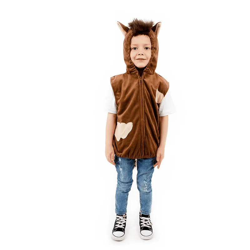 Pretend to Bee Cavallo costume bambino marrone 3-7 anni in velluto